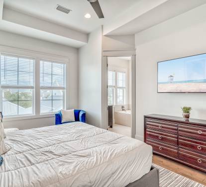 3rd Floor Primary Suite - Equipped with a Large Flat Screen TV