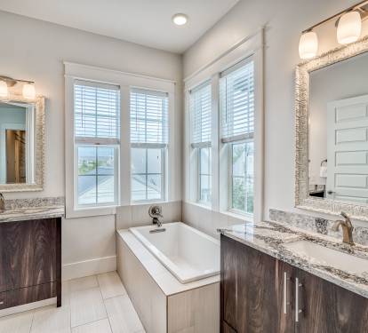 3rd Floor Primary Ensuite - Featuring a Soaking Tub and Dual Vanities