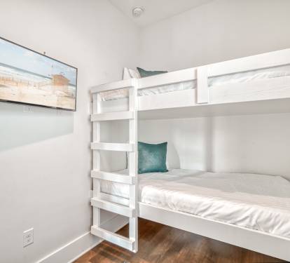 2nd Floor Bunk Room - Equipped with a Large Flat Screen TV