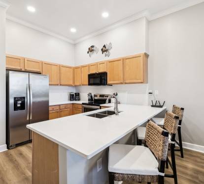 Spacious Kitchen - Offering Bar Seating for 3