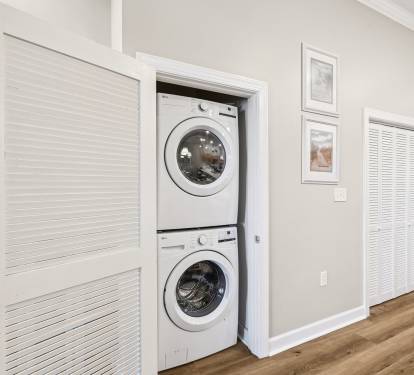 Stack Washer & Dryer Off the Kitchen