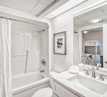 Shared Guest Bathroom - Equipped with a Tub/Shower Combination