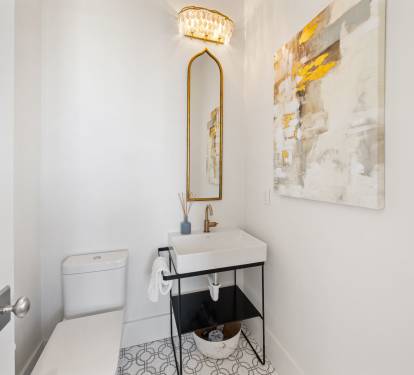 2nd Floor Powder Room - Conveniently Located Off the Kitchen