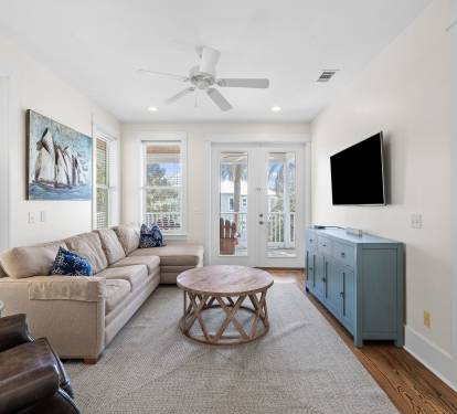2nd Floor Living Area - Equipped with a Flat Screen TV