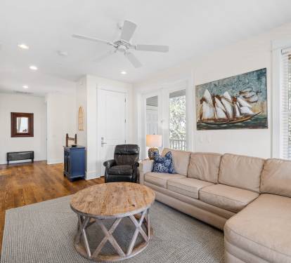 2nd Floor Living Area - Furnished with a Cozy Sectional Sofa