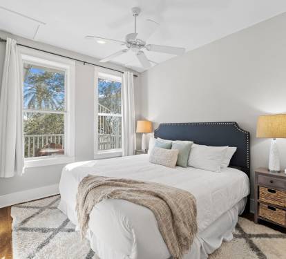 2nd Floor Primary Suite - Furnished with a King Size Bed