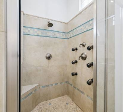 Primary King En-Suite - Oversized Walk-In Shower