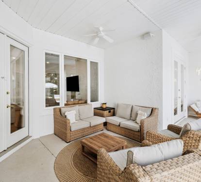 Lounge Poolside Under the Covered Patio - Offering Ample Seating