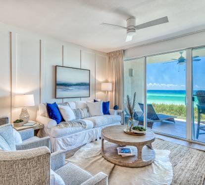 Cozy Living Room with Gulf Views
