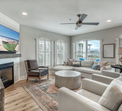 Open Concept Living Space with Pool Views!