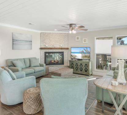 Living Room with Fire Place