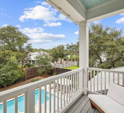 Private Balcony Overlooking the Pool