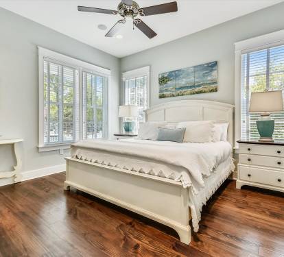 Comfortable first floor primary suite with plenty of space.