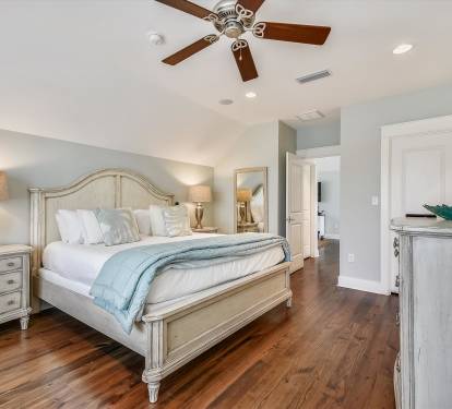 A comfortable second floor primary suite