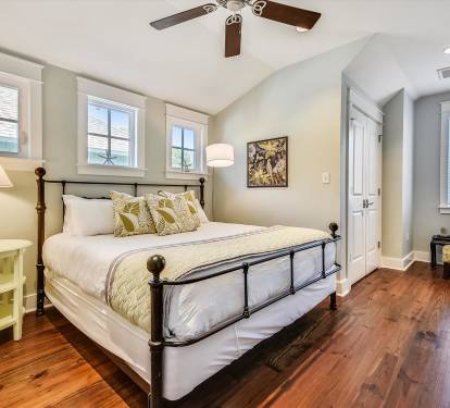 Soft lighting and comfortable bedding for a truly relaxing escape.