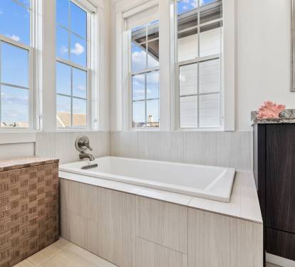 Relax & Unwind in the Oversized Soaking Tub