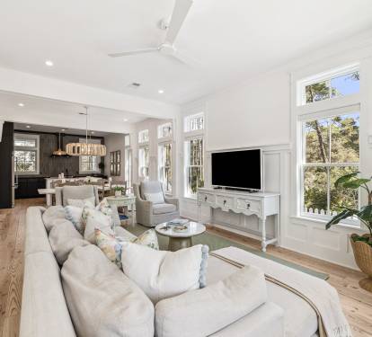 Spacious Living Area with Flat-Screen TV