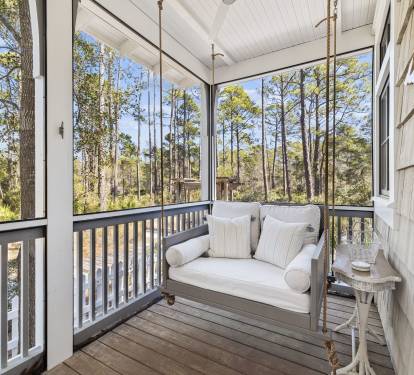 Enjoy Evening Cocktails on the Porch Swing