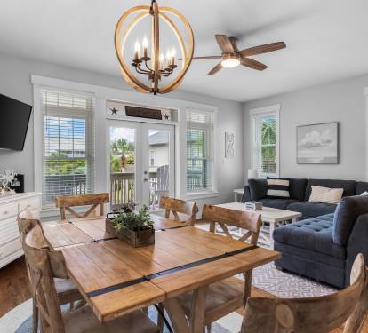 Open Concept Living Space with Balcony