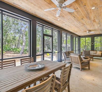 Outdoor Dining Table and Cozy Seating