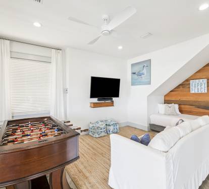 1st Floor Living Area - Play a Game of Foosball or Watch a Movie