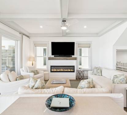 Cozy Up By the Electric Fireplace in the 2nd Floor Living Area