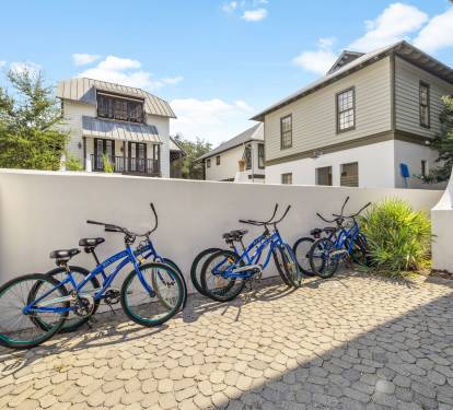 Hop On Included Bikes & Explore Rosemary Beach!