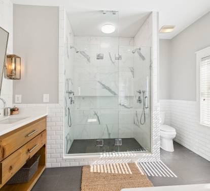 Rinse Off in the Oversized Walk-In Shower