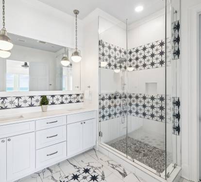 Bunk Room En-Suite - Dual Vanities + Walk-In Shower