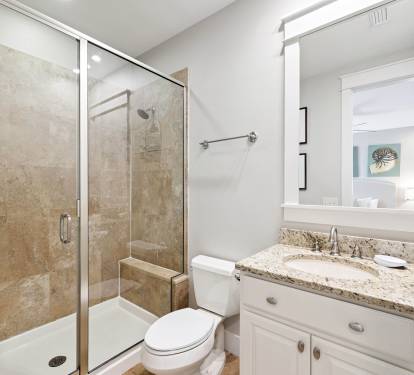 King Guest En-Suite - Single Vanity & Walk-In Shower