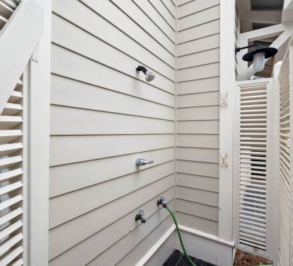 Rinse Off the Sand in the Outdoor Shower