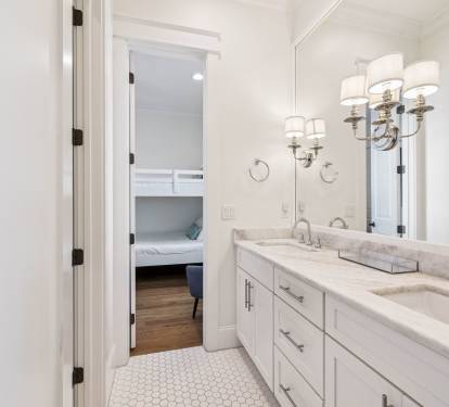 Shared Guest Bathroom - Dual Vanities