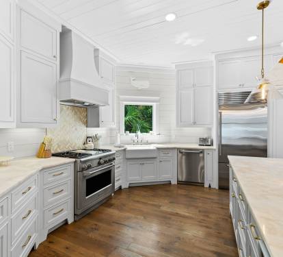 Fully Equipped Chef's Kitchen Offering Stainless Steel Appliances
