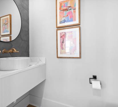 1st Floor Powder Room - Conveniently Located Off the Kitchen