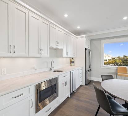 3rd Floor Kitchenette - Refrigerator, Stand-Alone Ice Maker & Microwave
