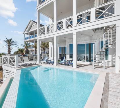 Private Pool with an Oversized Deck and Private Beach Access