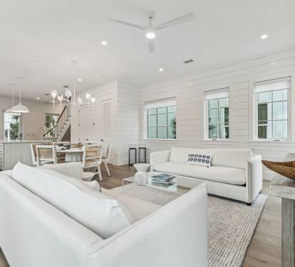 Open-Concept Living, Dining & Kitchen Spaces