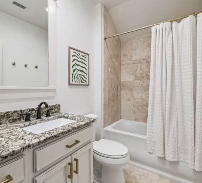 2nd Floor Guest Bathroom - Single Vanity & Shower/Tub Combo