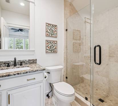 King Guest En-Suite - Single Vanity & Walk-In Shower