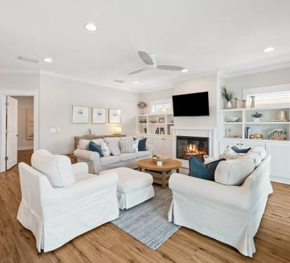 Cozy Up By the Electric Fireplace & Enjoy a Movie Night!