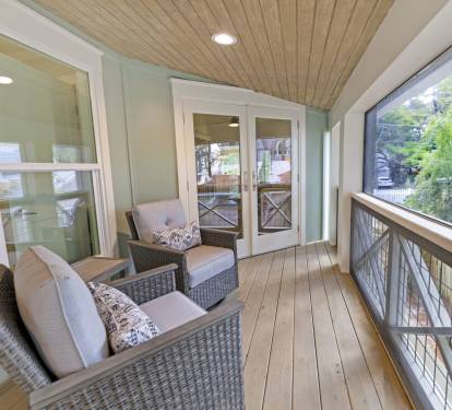 2nd Floor - Screened in Porch off Living Room