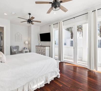Primary King Suite - Flat-Screen TV + Patio Access