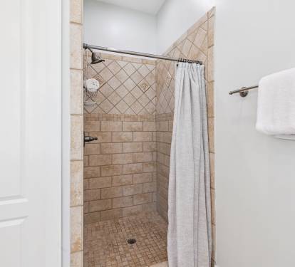 Rinse off in the Walk-In Shower