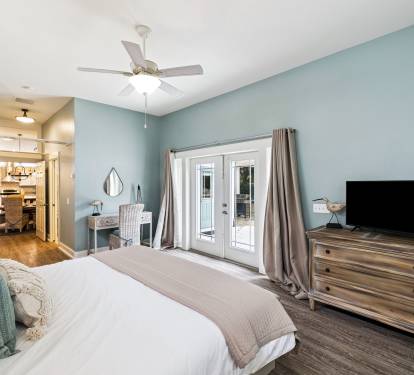 Primary King Suite - Flat-Screen TV + Direct Patio Access