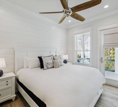 2nd Floor King Guest Suite - Balcony Access + Flat-Screen TV