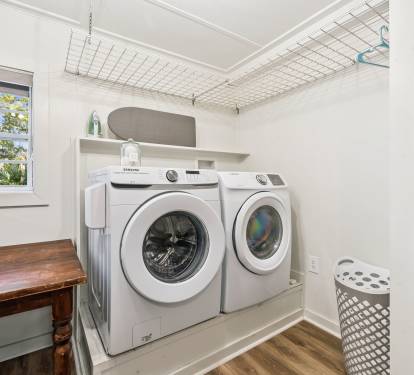 Full-Size Washer & Dryer Off the 1st Floor
