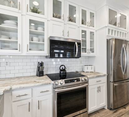 Chef's Kitchen Offering Stainless Steel Appliances