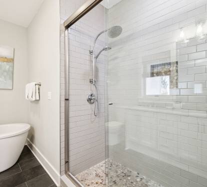 Primary King En-Suite - Spacious Walk-In Shower