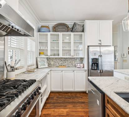 Chef's Kitchen Offering Stainless Steel Appliances