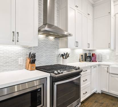 Chef's Kitchen Offering Stainless Steel Appliances
